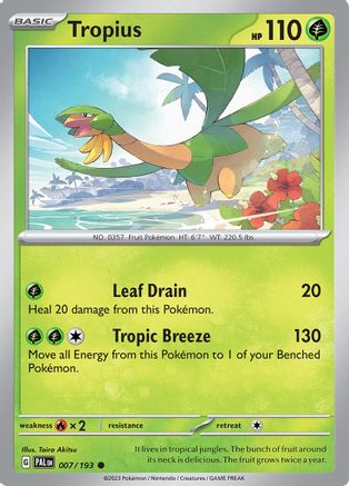 SV02: Paldea Evolved Tropius #007
