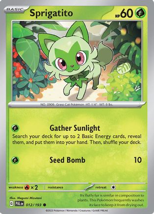 SV02: Paldea Evolved Sprigatito #012
