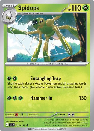 SV02: Paldea Evolved Spidops #018
