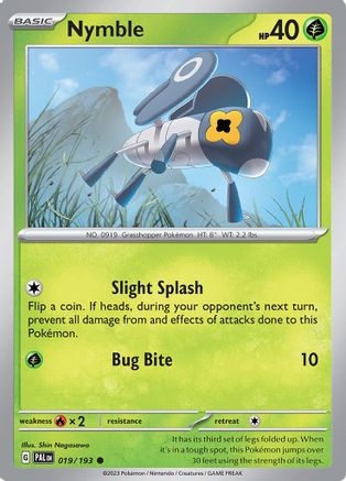SV02: Paldea Evolved Nymble #019