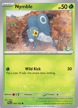 SV02: Paldea Evolved Nymble #020