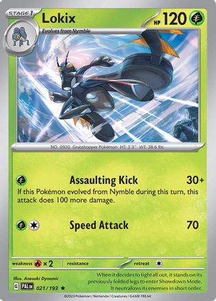 SV02: Paldea Evolved Lokix #021