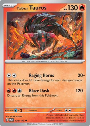 SV02: Paldea Evolved Paldean Tauros #028