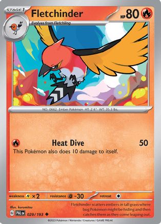 SV02: Paldea Evolved Fletchinder #029