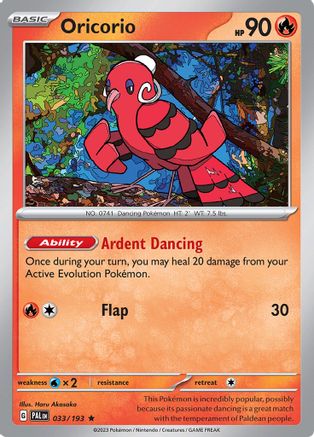 SV02: Paldea Evolved Oricorio #033