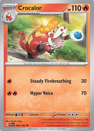 SV02: Paldea Evolved Crocalor #036