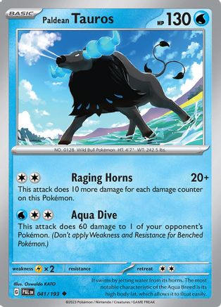 SV02: Paldea Evolved Paldean Tauros #041