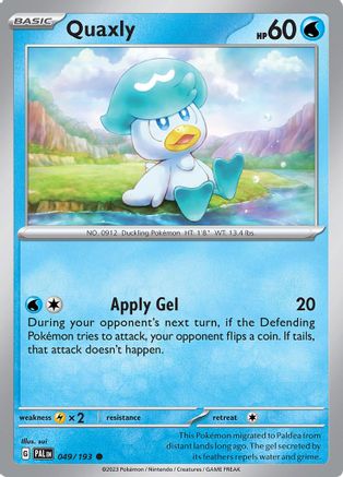 SV02: Paldea Evolved Quaxly #049