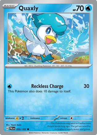 SV02: Paldea Evolved Quaxly #050