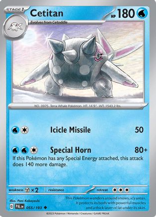 SV02: Paldea Evolved Cetitan #055