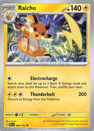 SV02: Paldea Evolved Raichu #064