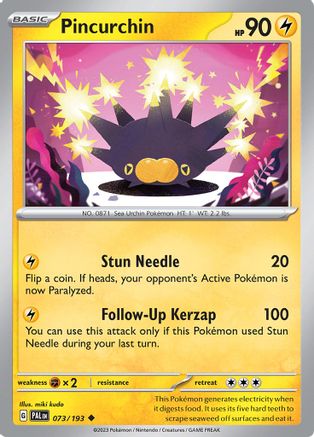 SV02: Paldea Evolved Pincurchin #073