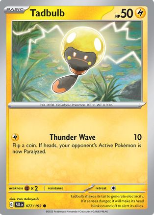 SV02: Paldea Evolved Tadbulb #077