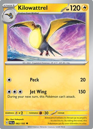 SV02: Paldea Evolved Kilowattrel #082
