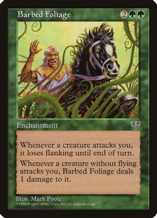 Details about   4 Barbed Foliage NM/LP Mirage MTG Playset Magic The Gathering Cards 
