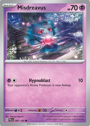 SV02: Paldea Evolved Misdreavus #087