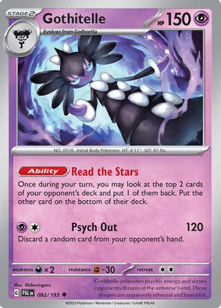 SV02: Paldea Evolved Gothitelle #092