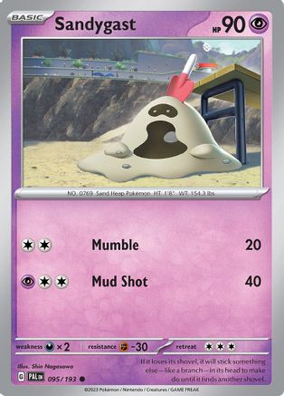 SV02: Paldea Evolved Sandygast #095