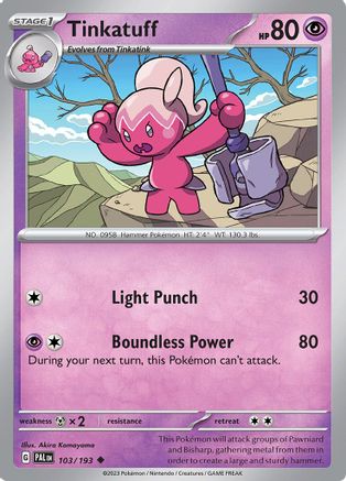 SV02: Paldea Evolved Tinkatuff #103