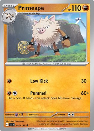SV02: Paldea Evolved Primeape #107