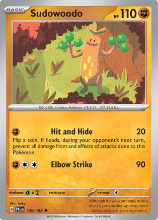 SV02: Paldea Evolved Sudowoodo #109