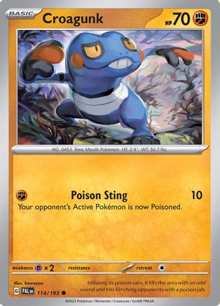 SV02: Paldea Evolved Croagunk #114