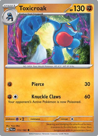 SV02: Paldea Evolved Toxicroak #115