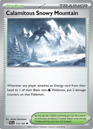 SV02: Paldea Evolved Calamitous Snowy Mountain #174