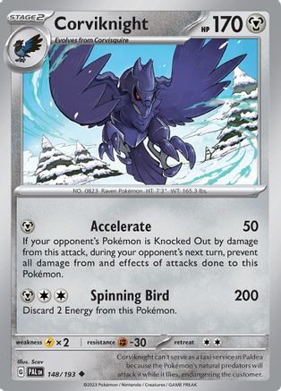 SV02: Paldea Evolved Corviknight #148
