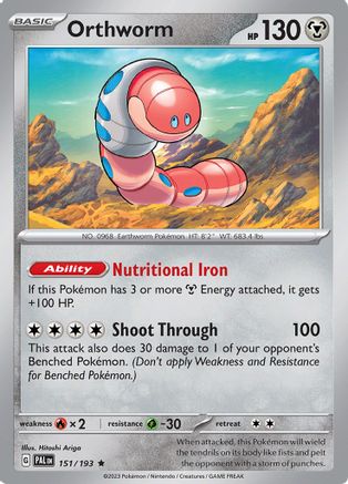 SV02: Paldea Evolved Orthworm #151