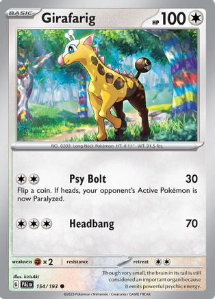 SV02: Paldea Evolved Girafarig #154