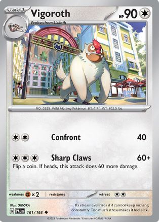 SV02: Paldea Evolved Vigoroth #161