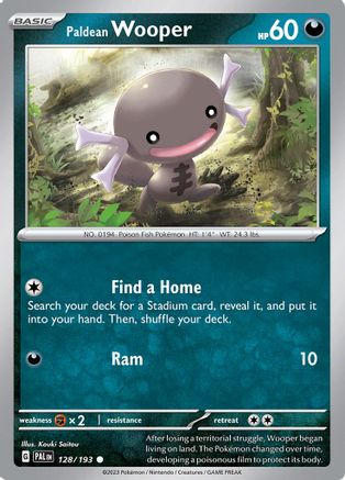 SV02: Paldea Evolved Paldean Wooper #128