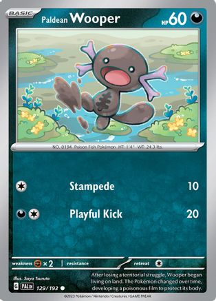 SV02: Paldea Evolved Paldean Wooper #129