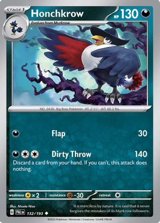 SV02: Paldea Evolved Honchkrow #132