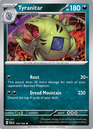 SV02: Paldea Evolved Tyranitar #135