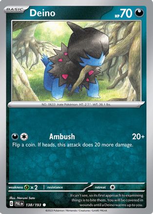 SV02: Paldea Evolved Deino #138