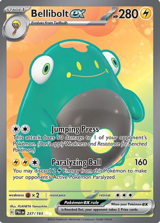 SV02: Paldea Evolved Bellibolt ex #237