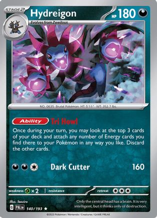 SV02: Paldea Evolved Hydreigon #140