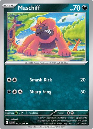 SV02: Paldea Evolved Maschiff #142