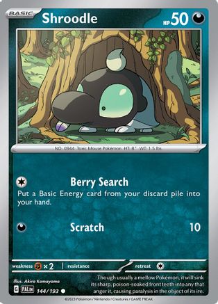 SV02: Paldea Evolved Shroodle #144