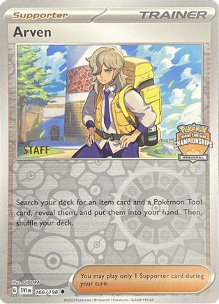 League & Championship Cards Arven - 166/198 (Regional Championships) [Staff] #166