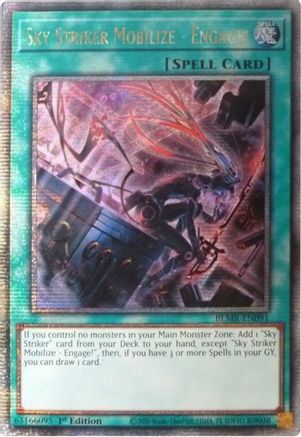 Carta Yu-Gi-Oh! Sky Striker Mobilize - Linkage! - Edición Platinum Secret Rare, 1ª Edición, RA03-EN274