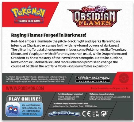 thumbnail image 2 of 50x Obsidian Flames Live Pokemon Booster Codes - Instant Email Delivery 2 of 4