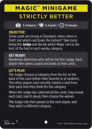Magic Minigame: Strictly Better