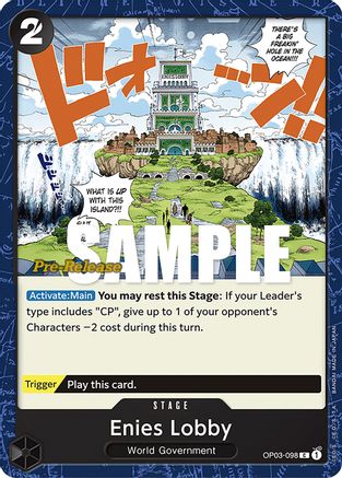 Enies Lobby - Pillars of Strength Pre-Release Cards - One Piece Card Game