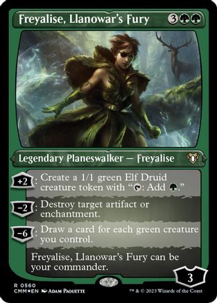 Freyalise, Llanowar's Fury (Foil Etched) - Commander Masters - Magic ...