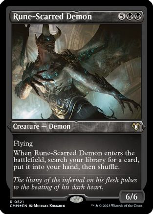 Rune-Scarred Demon (Foil Etched)