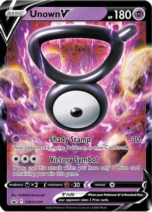 Unown V SWSH300 SWSH Black Star Promos Pokémon card