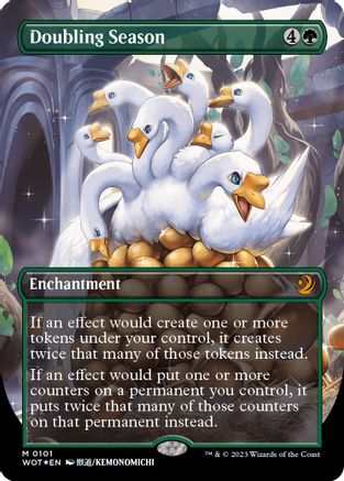 Doubling Season (Anime Borderless) (Confetti Foil) - Wilds of Eldraine ...